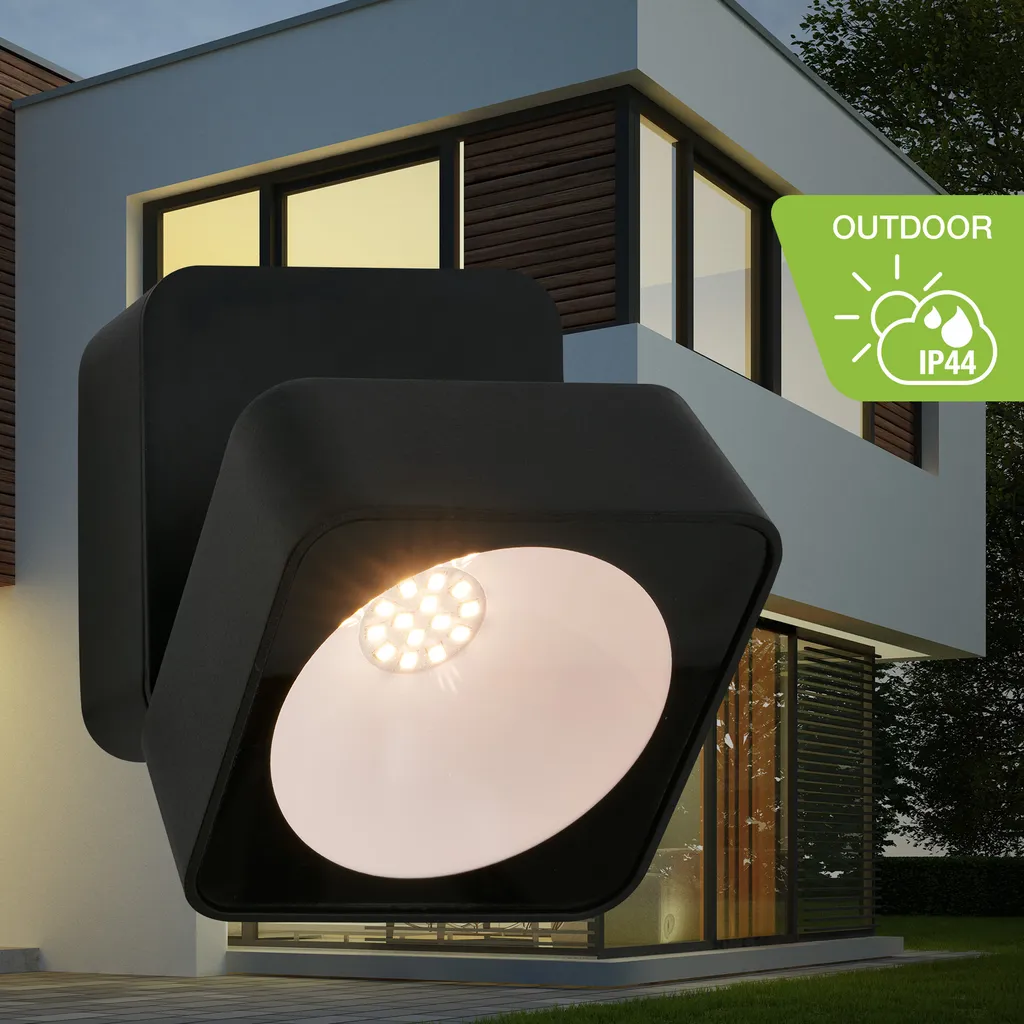 Applique Murale LED Noire Telefunken pour Intérieur et Zone Humide
