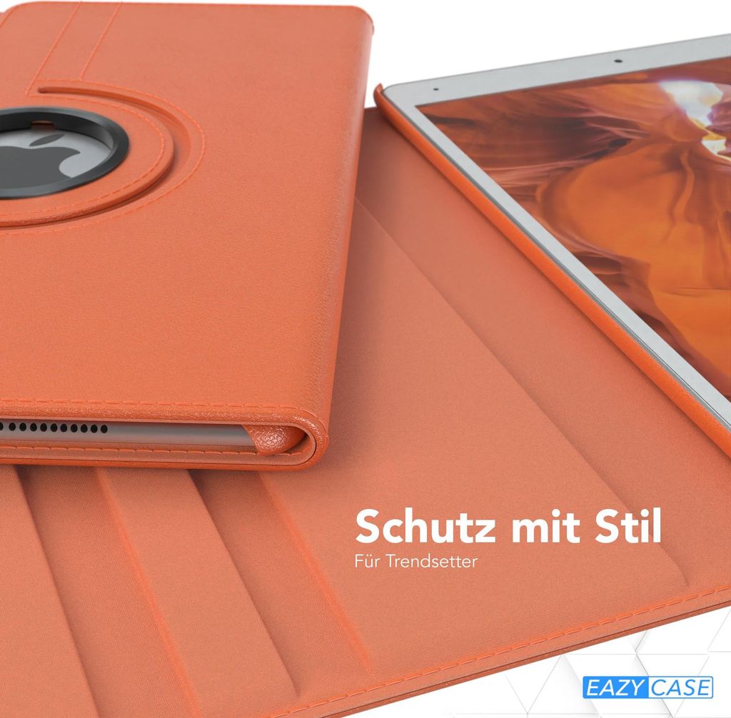 EAZY CASE - Tablet Hülle für Apple iPad Pro 10,5" (2017) Schutzhülle, Tablet Case 360° drehbar in Orange