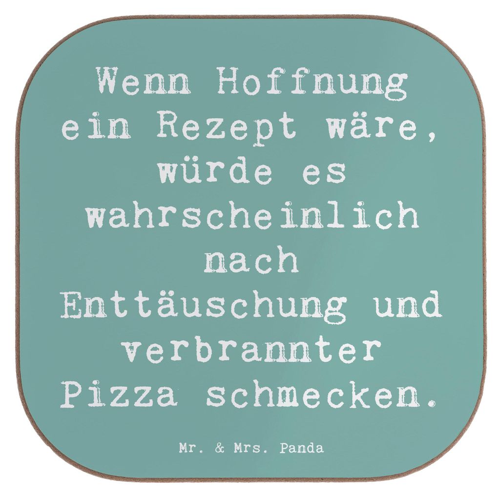 Mr. & Mrs. Panda Tischuntersetzer Spruch Hoffnung in schwierigen Zeiten - Meeresbrise - Geschenk, Untersetzer für Gläser, Lebensweisheit, Kaffee,...