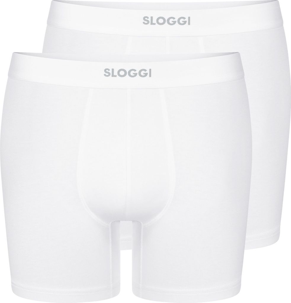 sloggi Herren Retro Pants 2-Pack EVER Ease Short - WHITE - Größe M