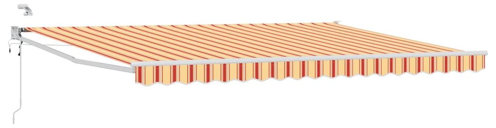 Elektrische ausziehbare Markise Mehrfarbig 4,5 × 3 m