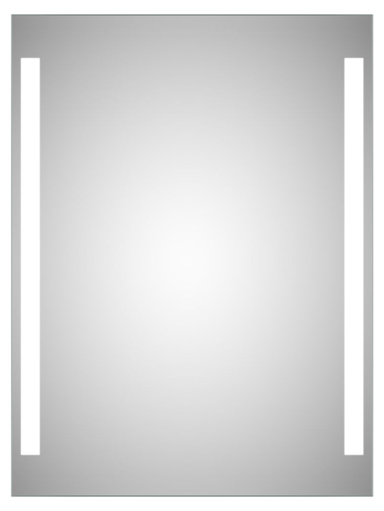 LED Badspiegel 80×60 cm, Aluminiumrahmen, Lichtfarbe Produktbild 