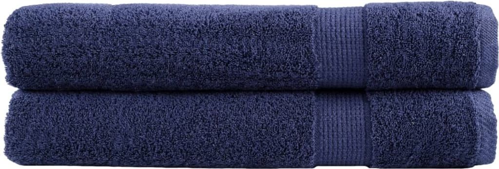 Premium Handtücher SOLUND 2 Stk. Marineblau 100x200 cm 600 g/m²