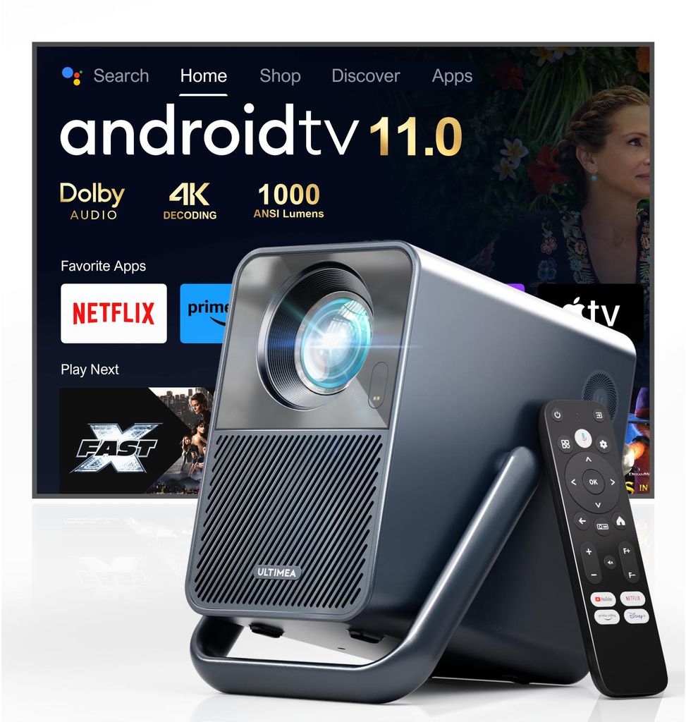 ULTIMEA Beamer met Android TV 11.0, inclusief NETFLIX, 4K Productafbeelding 