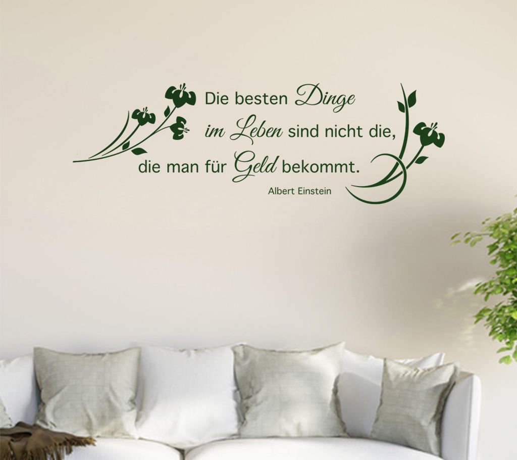 Die besten Dinge ... Wandtattoo in 6 Größen - Wandaufkleber Wall Sticker - Dekoration, Küche, Wohnzimmer, Schlafzimmer, Badezimmer