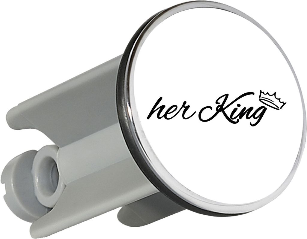 Huuraa Waschbeckenstöpsel her King Krone 4cm höhenverstellbar Abflussstopfen Geschenkidee
