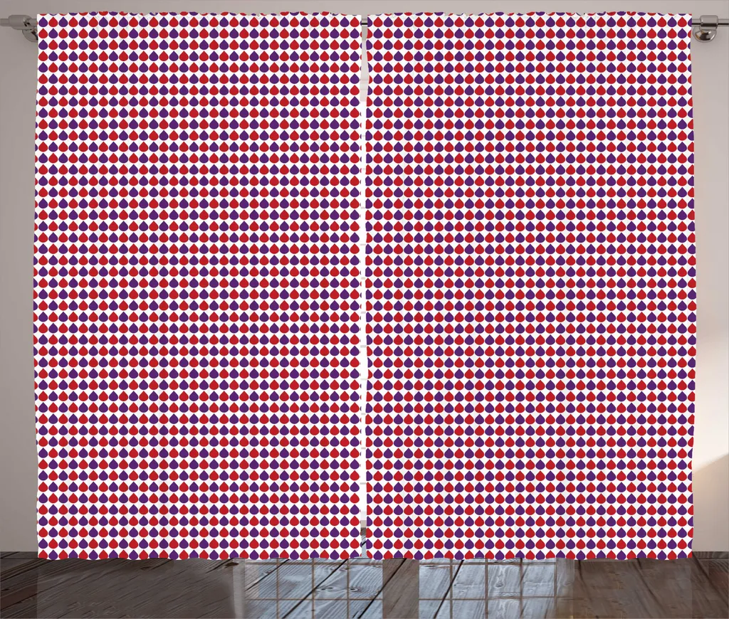 Paire de rideaux universels pour salon violet avec crochets 280x225cm