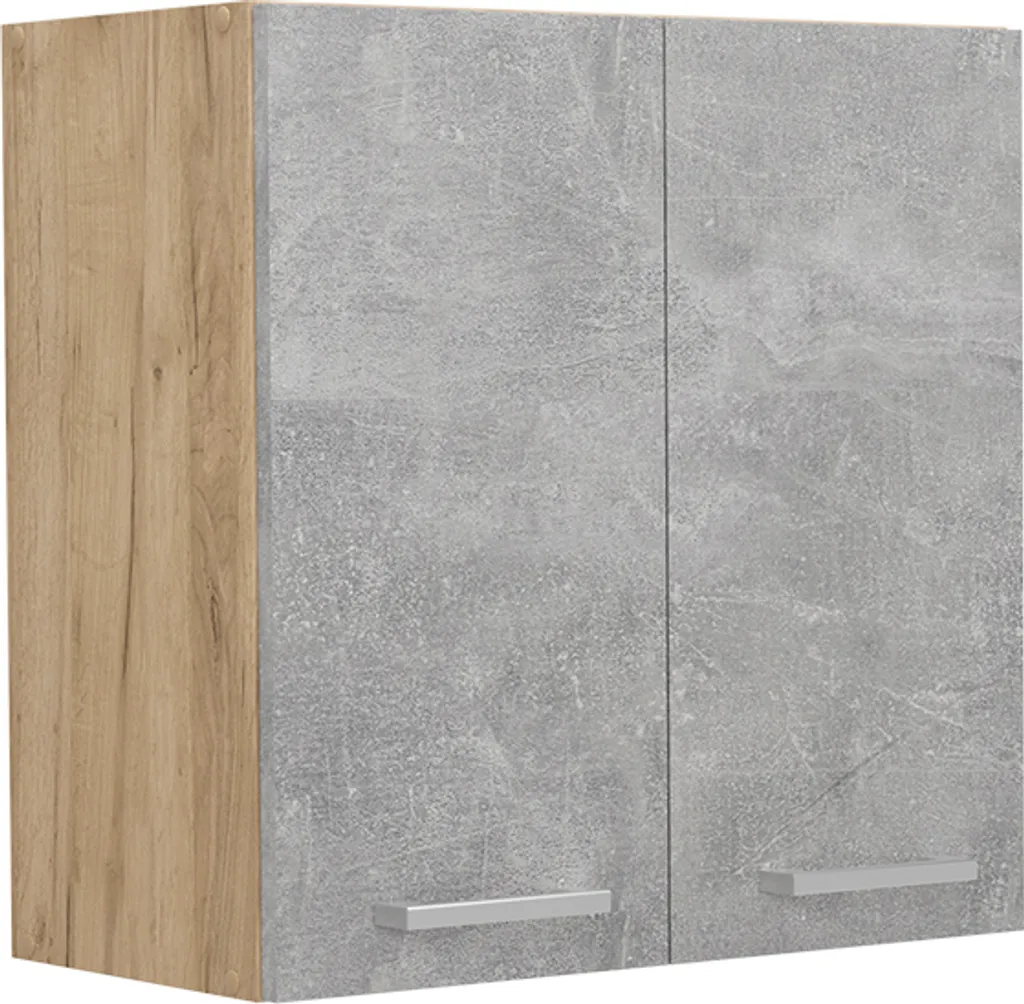 Pensile Cucina Vicco R-Line 60cm Calcestruzzo e Quercia Dorata - Elegante