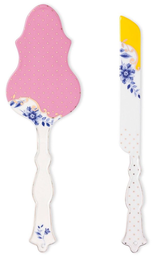 PiP Studio - Royal Set - Kuchenmesser und Tortenheber - Porzellan - bunt