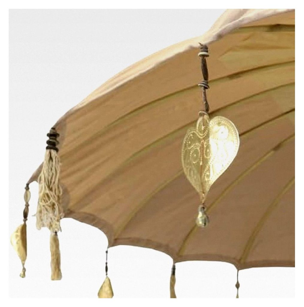 Bali Sonnenschirm aus Baumwolle, handgefertigt, 2-teilig, ca. 180 cm
