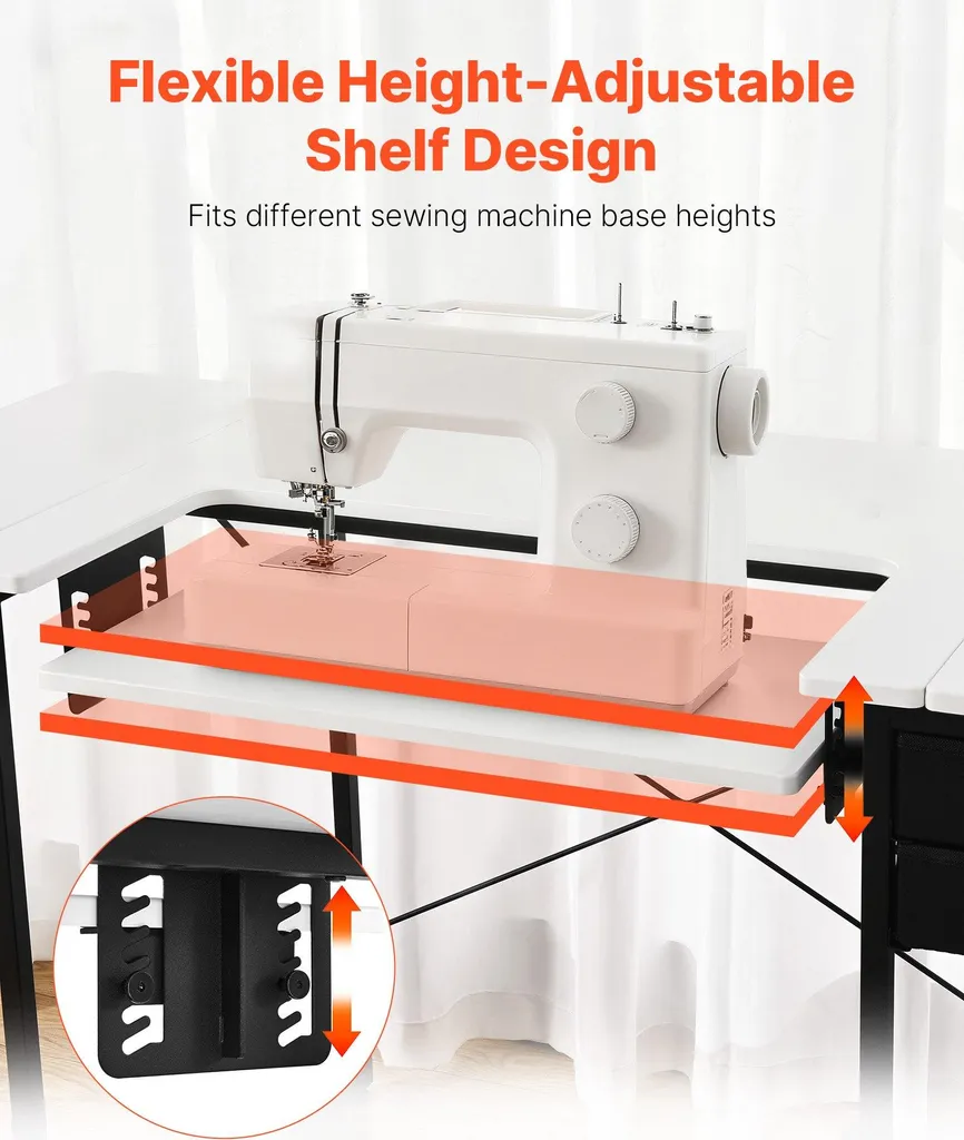 Table à couture transformable en bureau pour ordinateur et télétravail