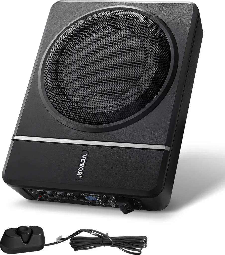 VEVOR Subwoofer Voiture Sous Siège 240W Ultra-mince Ampli Intégré