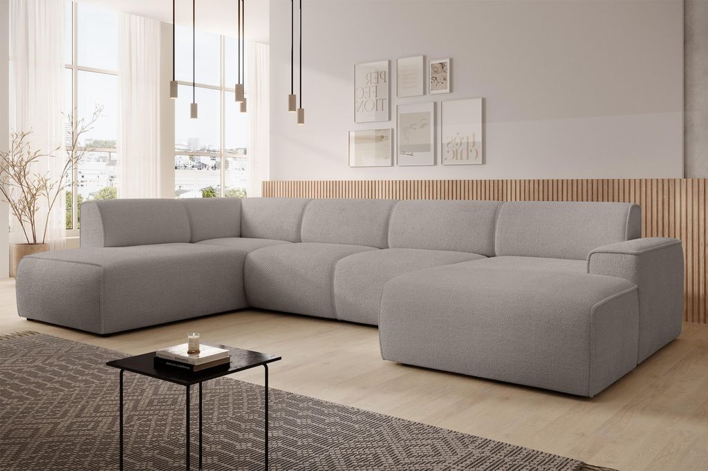 AX LIVING Canapé XXL en forme de U Didim Beige 378cm de Image du produit 