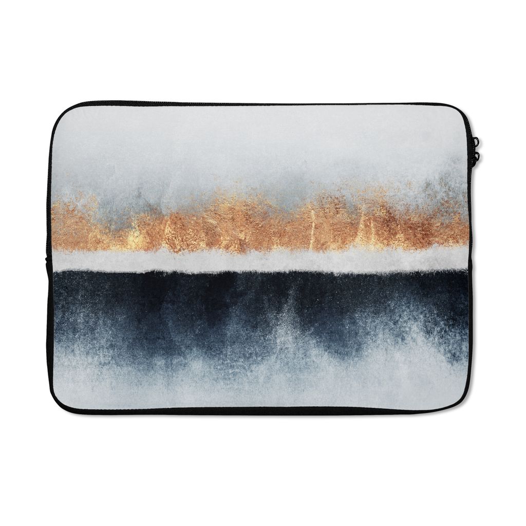 MuchoWow Laptop Hülle 14 ZollGold - Abstrakt - Design Laptoptasche - Laptoptasche - Stoßsicher - Schutzhaube