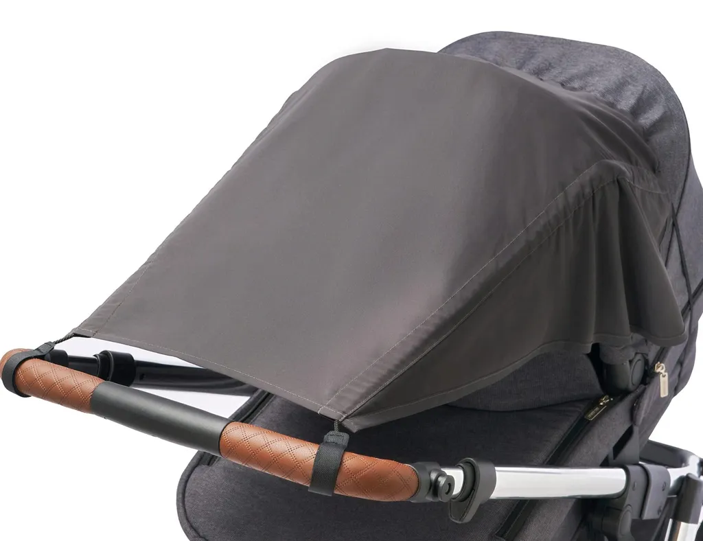 Voile d'ombrage universel pour poussette avec pare-soleil UV50 gris