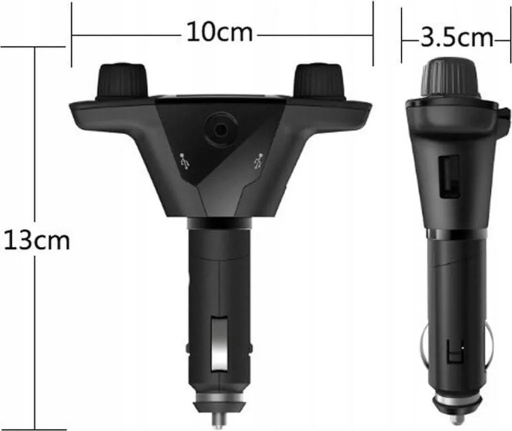 QIKtech T01 trasmettitore FM Bluetooth con caricatore USB PENDRIVE SD 2X - 12