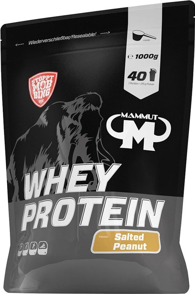 Mammut Nutrition - Whey Protein - 1000 g Zipp-Beutel, 1 x 1000 g Zipp-Beutel, Geschmack: Salted Peanut