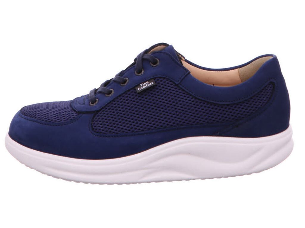 Finn Comfort Damen Schnürschuhe sportlich blau Gr. 51/2