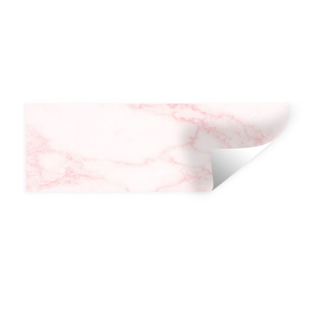 MuchoWow Wandtattoo Wandsticker Wandaufkleber Marmor - Textur - Rosa - Schick 60x20 cm Selbstklebend und Repositionierbar - Faltenfrei