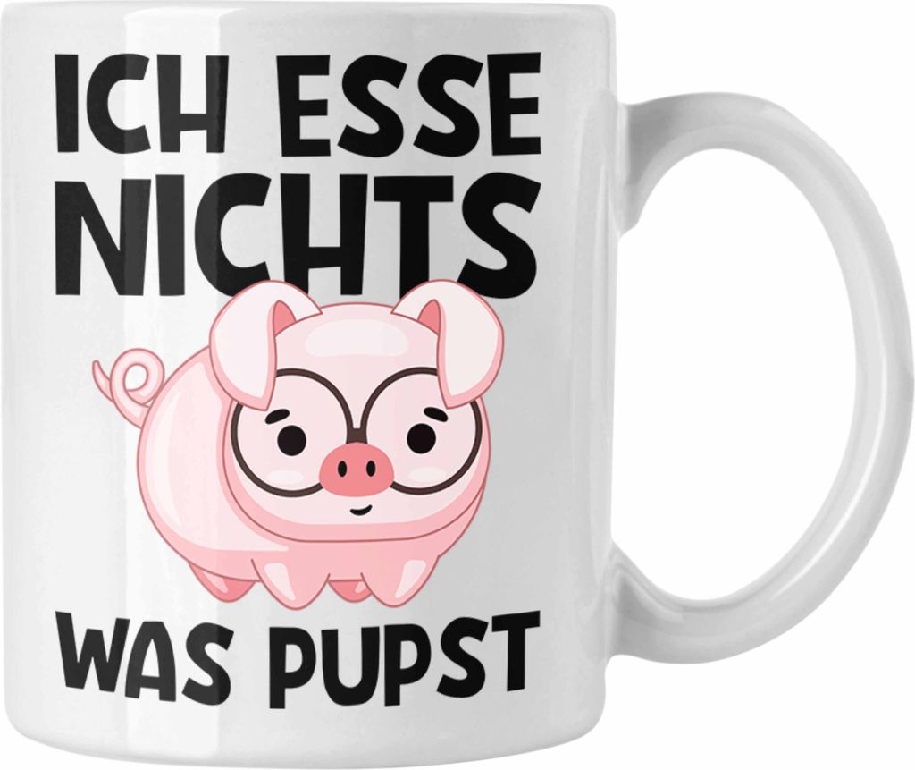 Trendation - Veganer Geschenk Lustige Tasse Vegetarier Geschenkidee Tasse Lustig für Geschenkset oder Geschenkbox (Weiß)