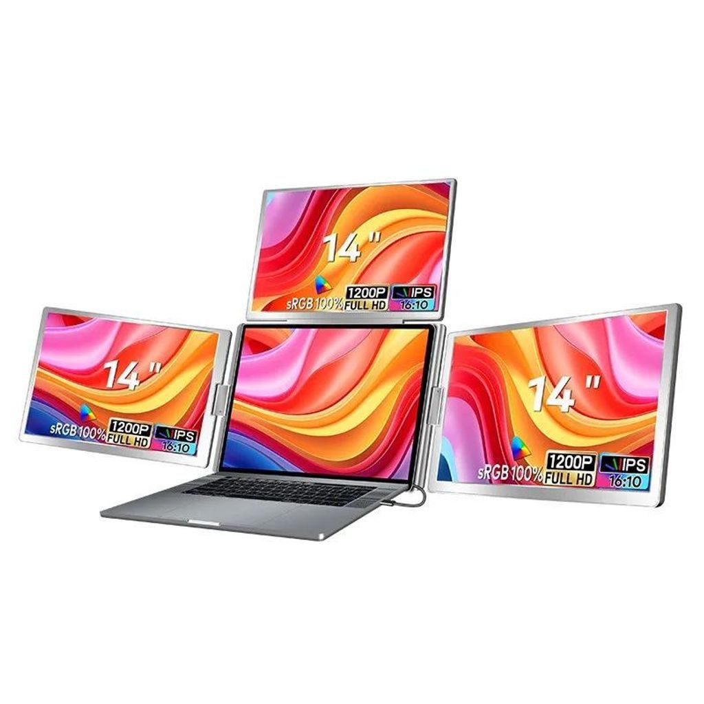 Extralink Smart Life S780 14", Tragbare Monitore für Laptop, 3 Monitore, IPS, 1920 × 1200