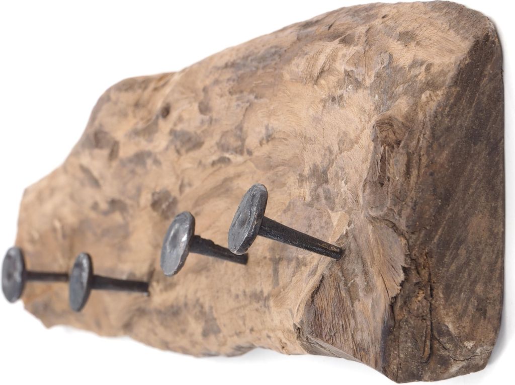 WANDGARDEROBE "TREIBHOLZ" | 50x12 cm, Holz | Kleiderhaken