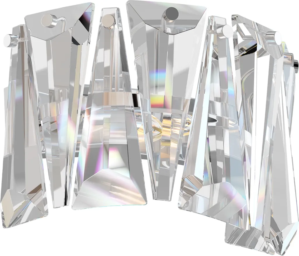 Applique murale pour salon en cristal Maytoni Puntes chrome chic E14