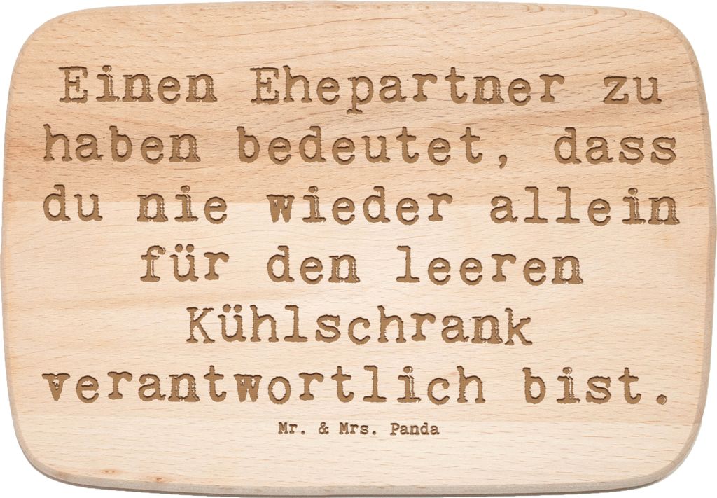 Mr. & Mrs. Panda Holz Servierbrett Spruch Ehepartner Team - Transparent - Geschenk, Haushalt, Holzbrettchen, brotbrett, herzerwärmende Sprüche, S...