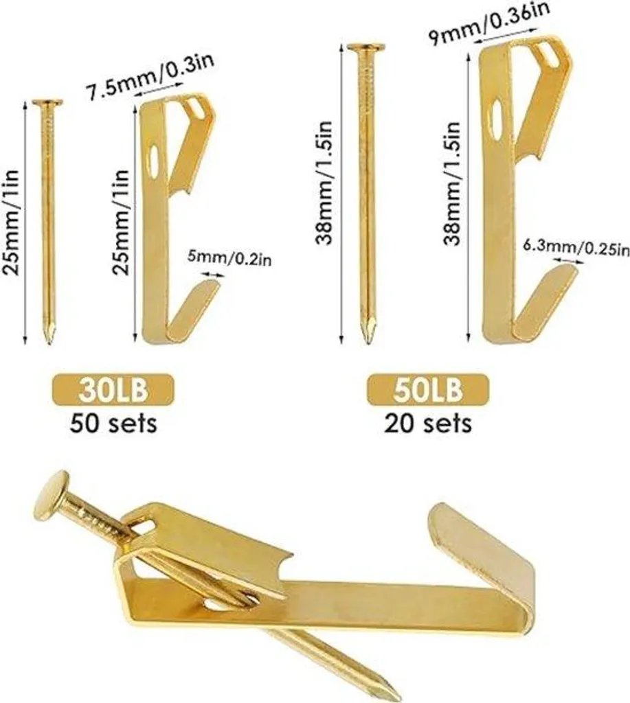 Clous à tête plate haute résistance 100 pcs pour montage de meubles