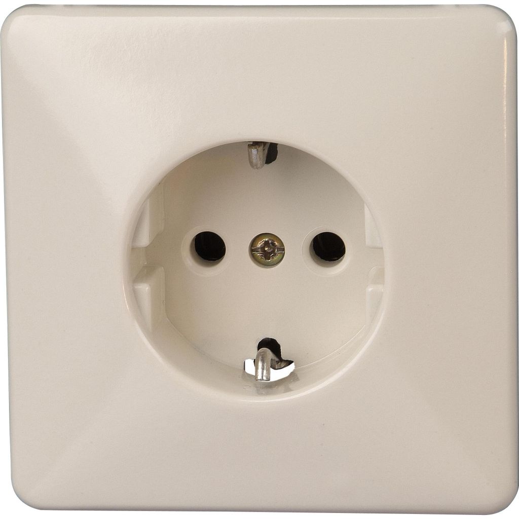 Schuko-Steckdose 1-fach, UP, weiß, Produktbild 
