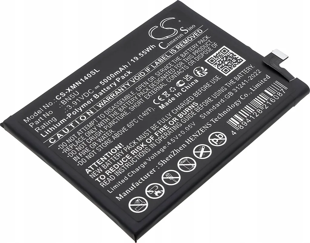 Batterie Interne de Remplacement BN5U pour POCO M7 Pro 24094RAD4C
