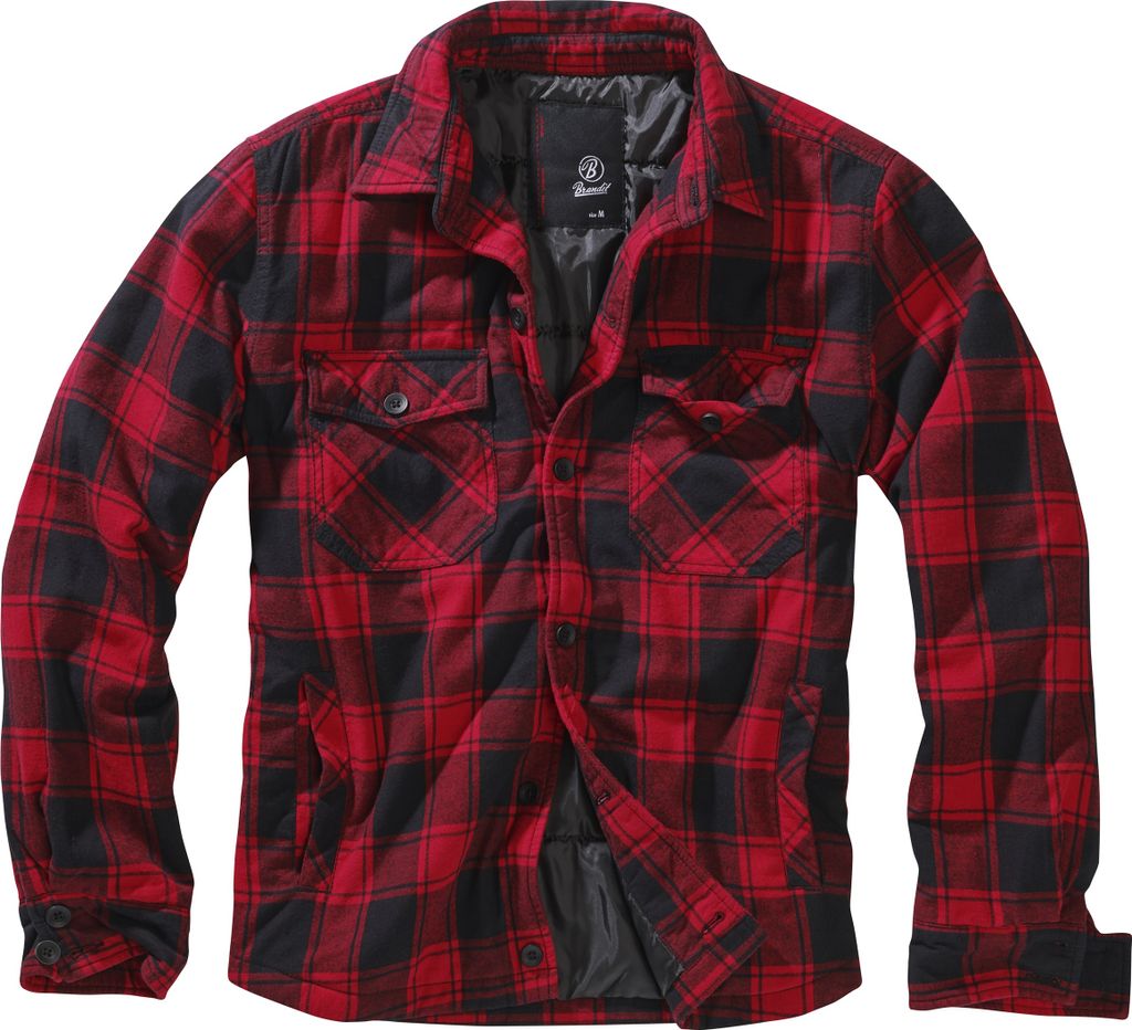 Brandit Lumber Jacke, rot/schwarz, XL Produktbild 