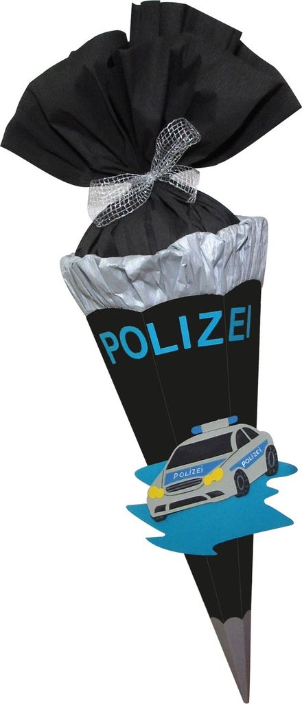 Schultüte Bastelset Polizeiauto vorgestanzt von Prell
