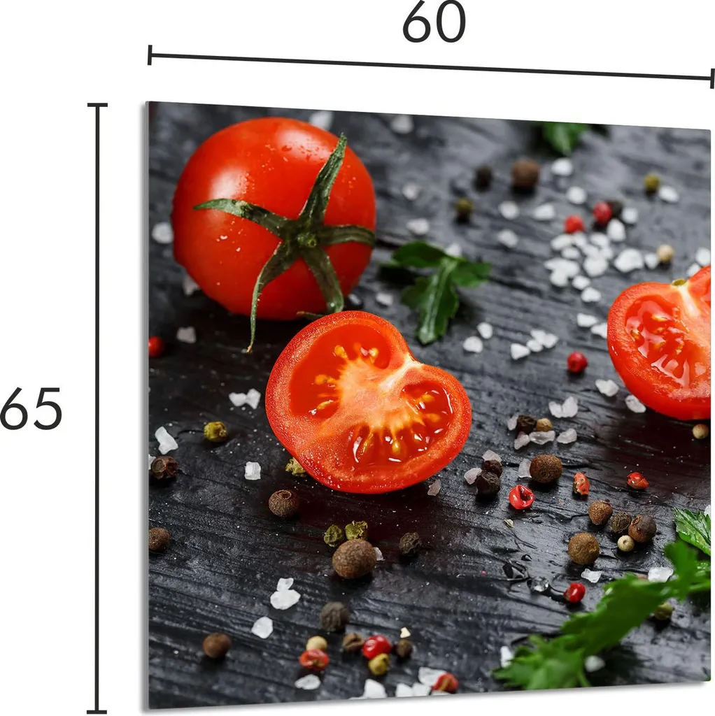 Paraschizzi Da Cucina In Vetro Decorwelt, 65x60 Cm, Spessore 4 Mm, Resistente Al Calore – Protezione Parete Per Piani Cottura A Induzione E Vitroceramica