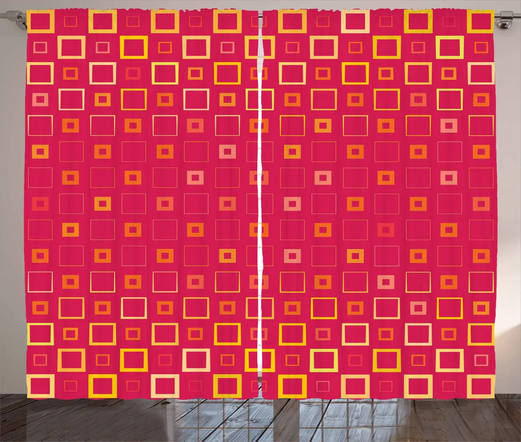 Abakuhaus Tenda Rustica Magenta 280x245cm - Thin Bold Squares