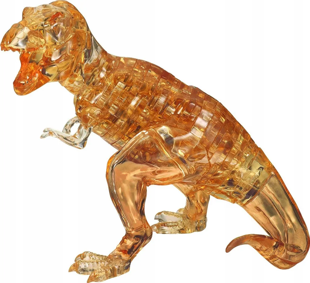 Casse-tête T-Rex en cristal incassable : Puzzle rigide 3D haute qualité
