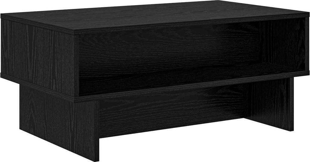 Couchtisch Schwarz Eichen-Optik 80 x 46 x 35 cm Holzwerkstoff