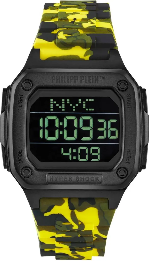 Montre Philipp Plein PWHAA1722 Bracelet Silicone Noir et Boîtier Acier