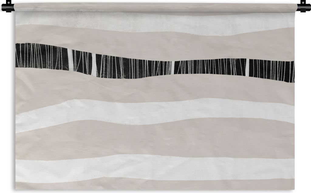 MuchoWow Wandteppich Wandbehang Linie - Pastell - Minimalismus - Muster 150x100 cm Tapisserie Dekoration Wandtuch - Waschbar - Tapisserien - Wand...