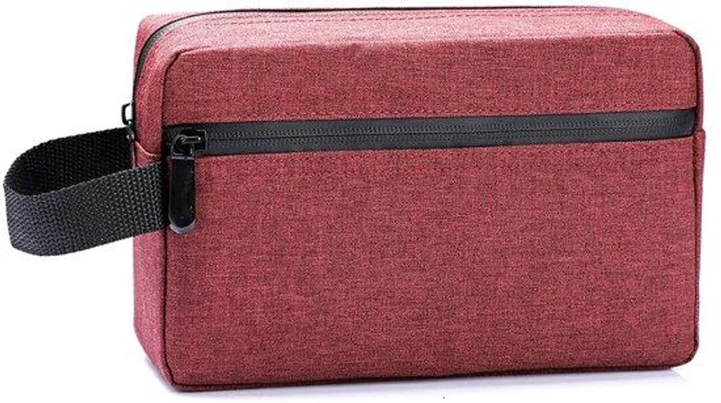 Grande trousse de toilette pour homme rouge sacoche voyage étanche