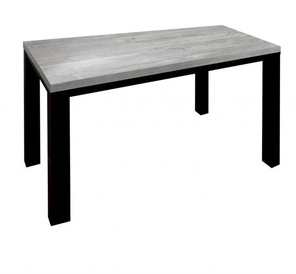 Esszimmertisch Esstisch 140x90 Platte Beton Optik Gestell schwarz