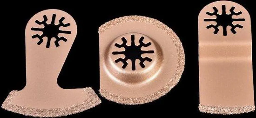 Kit de 3 lames de scie oscillantes carbure pour carrelage et joints Grit