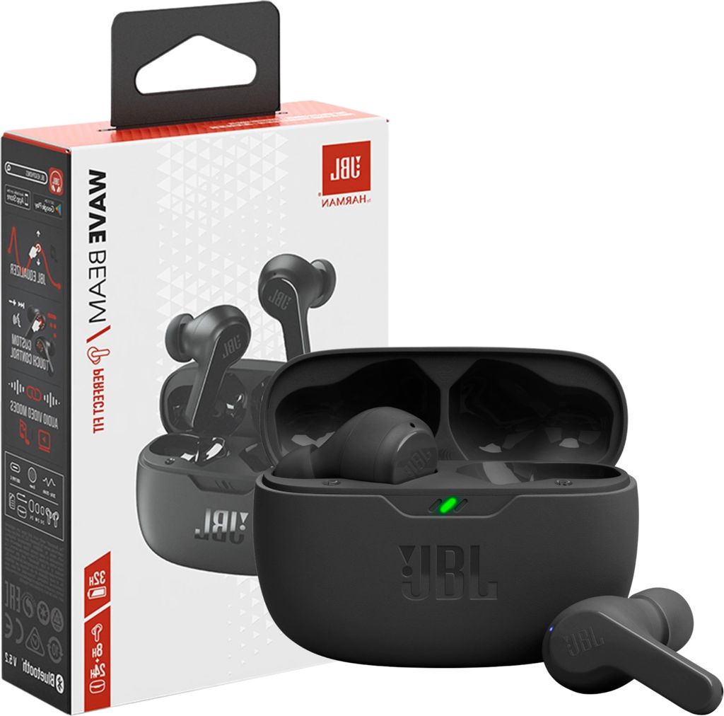 Słuchawki bezprzewodowe JBL Wave Beam czarne | Kaufland.pl