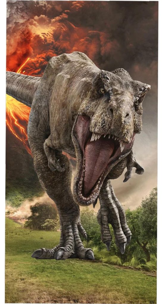 Toalla de baño Jurassic World, 70 x 140 cm. (Puede usarse Imagen del producto 