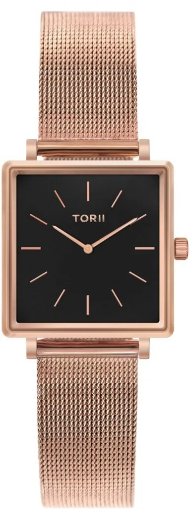 Montre chic femme TORII R30RM.BR finition or rose brillant et cadran épuré