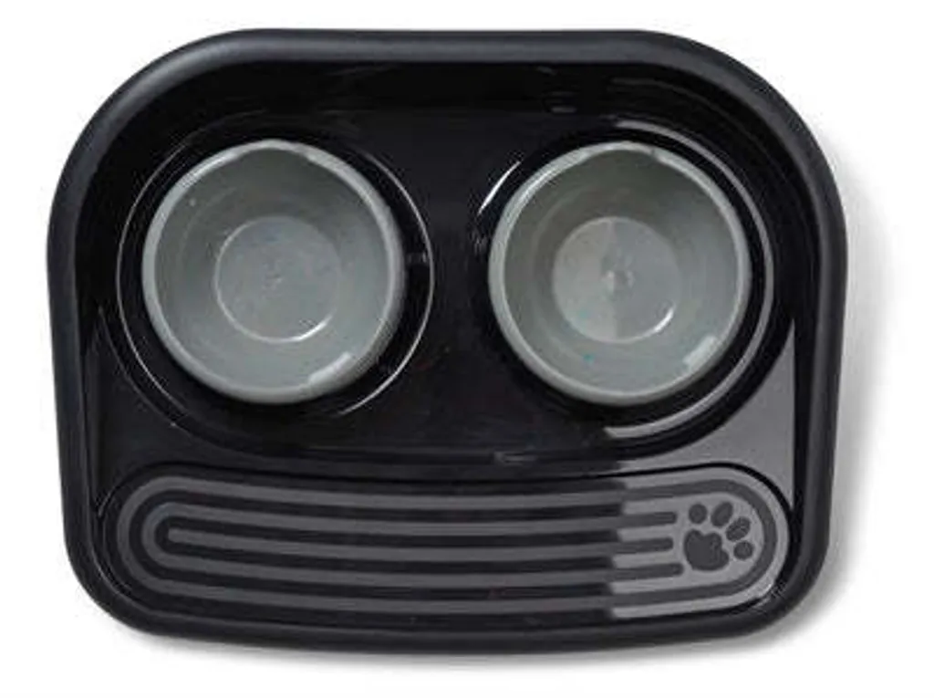 Gamelle surélevée anti-projections pour sol propre cuisine noir