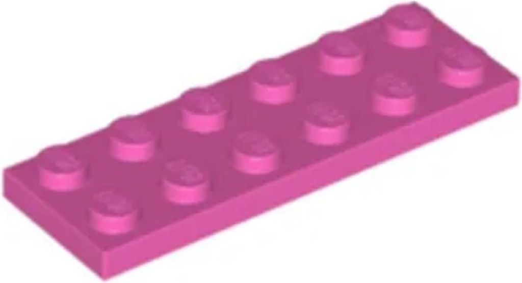 Lego 2x6 Platte 3795 - 10 Stück Dunkles Pink