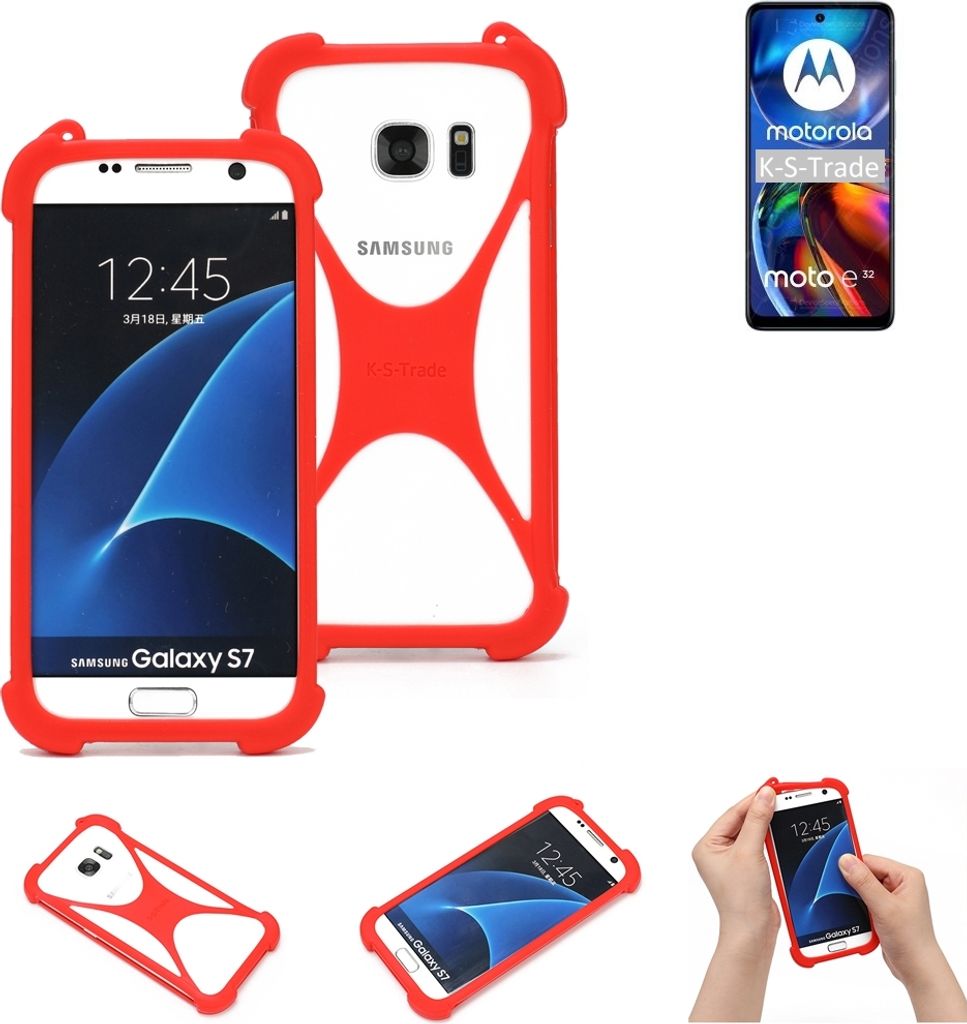 K-S-Trade Handy-Hülle kompatibel mit Motorola Moto E32 Schutz-Hülle Bumper Silikon Schutz Hülle Cover Case Silikoncase Silikonbumper TPU Softcase
