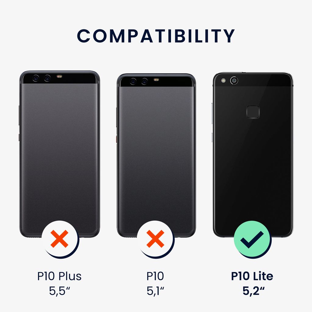 K​wmobile Handyhülle Für Huawei P10 Lite - Bunte Farbverlauf Hülle Aus Flexiblem TPU Silikon, Pink & Blau