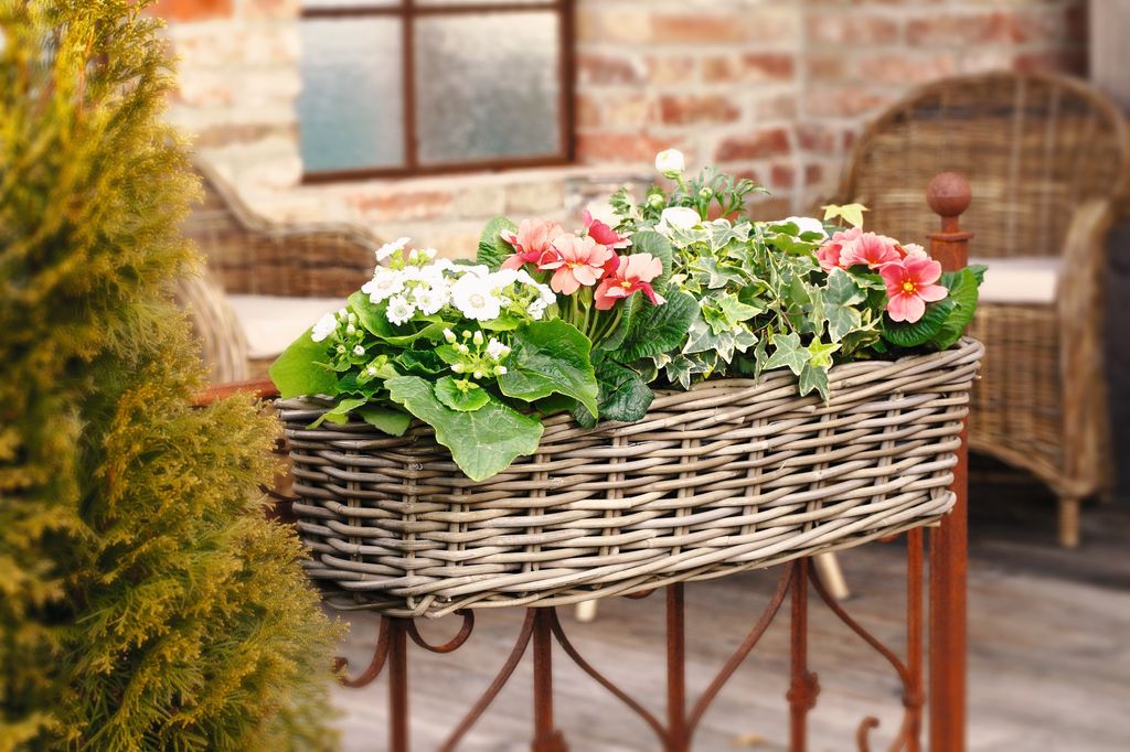 Balkónový kvetináč "Rattan" veľký Kvetinový kôš Kvetinový Obrázok produktu 3